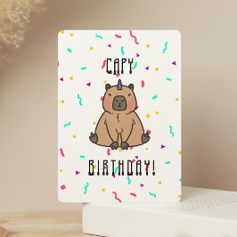 Capybara com o Chapéu do Partido Capy Birthday