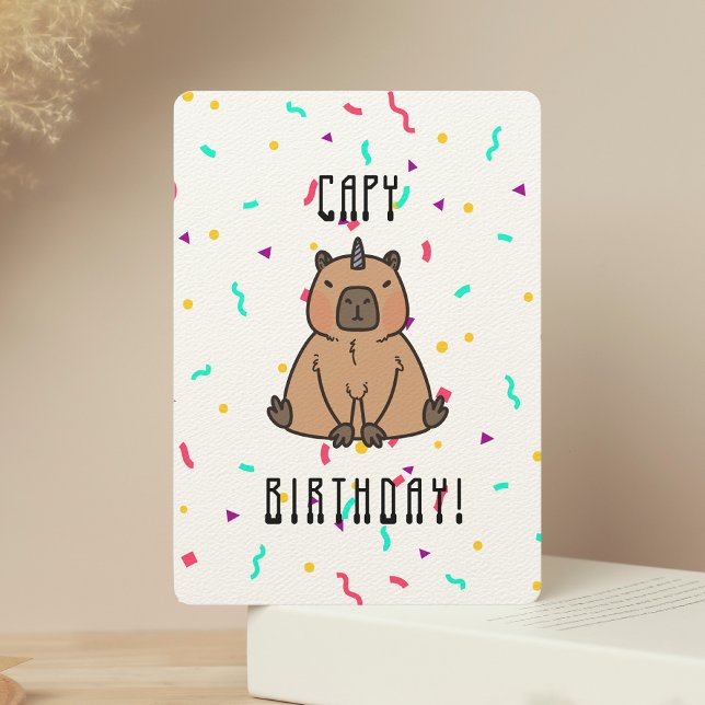 Capybara com o Chapéu do Partido Capy Birthday (Criador carregado)
