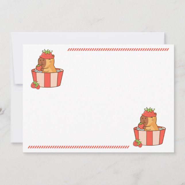 Capybara Convite de aniversário | Bichinho (Frente)