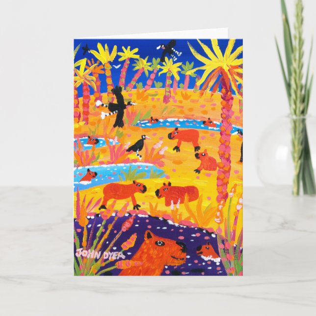 Capybara do brasileiro do cartão da arte do (Frente)