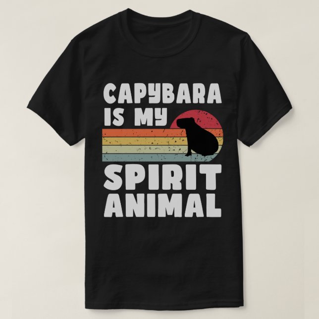 Capybara É A Minha Camisa Animal Espirituosa (Frente do Design)