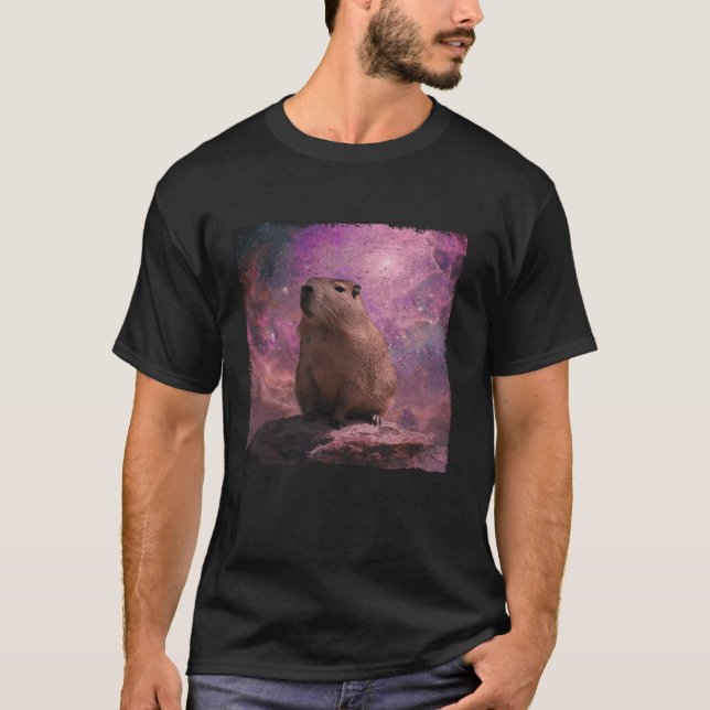 Capybara Em Camisa De Capuga Longa, Galáxia Adorme (Frente)