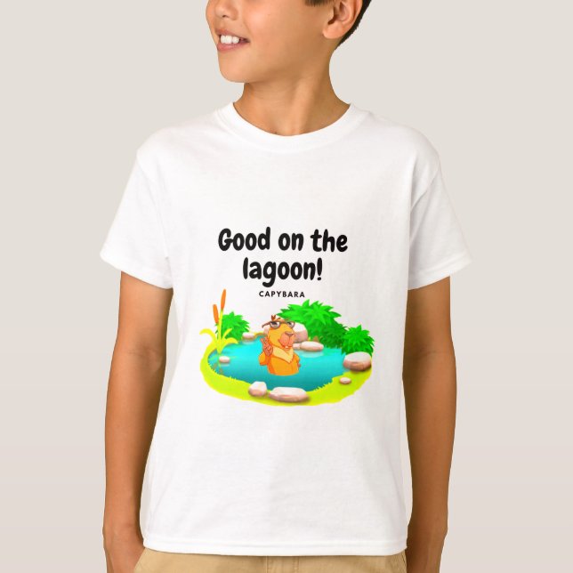 Capybara themed T-shirt with fun message. (Frente)