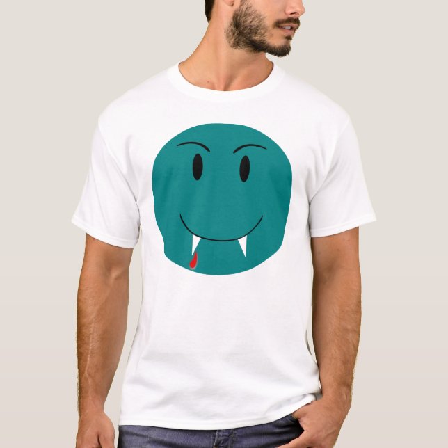 Cara azul com a camisa das presas do vampiro (Frente)