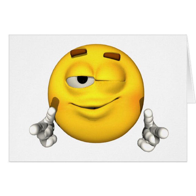 Cara da emoção - cartão do piscar os olhos (Frente Horizontal)