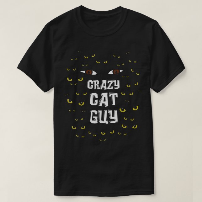 Cara de Gatos Louca _ Pai de Gato T-Shirt (Frente do Design)