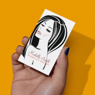 Cara de mulher cartão de visita