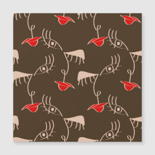 Cara de mulher de uma linha: padrão de abstrato.