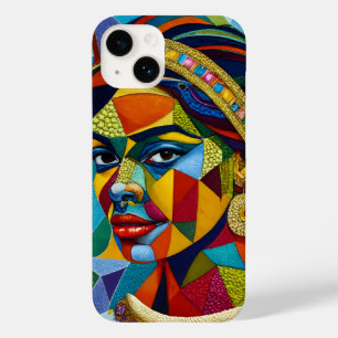 Cara de mulher no mosaico