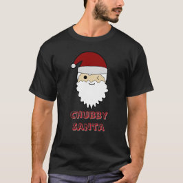 Cara de Papai Noel Fofo e Gorducho – Camiseta de N