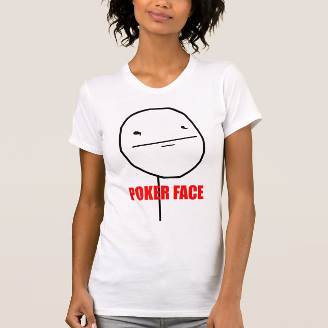 Cara de póquer - pequeno t-shirt das senhoras (Frente)