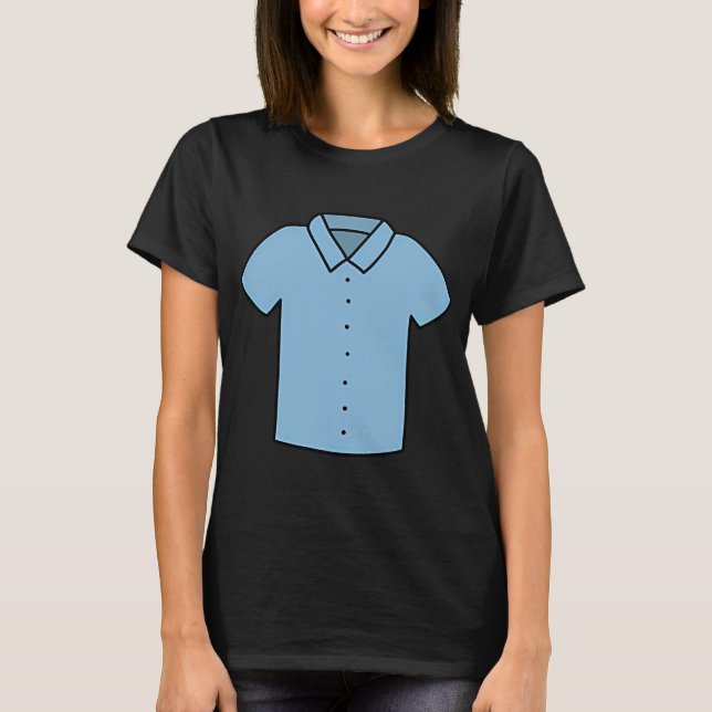 Cara Homem Camisa Azul Tatuagem Vetor (Frente)