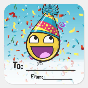 Cara impressionante a e das etiquetas do presente