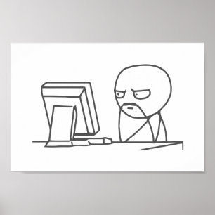 Cara Meme do computador - poster