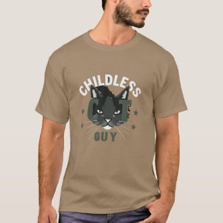 Cara para gatos sem filhos" T-Shirt masculina