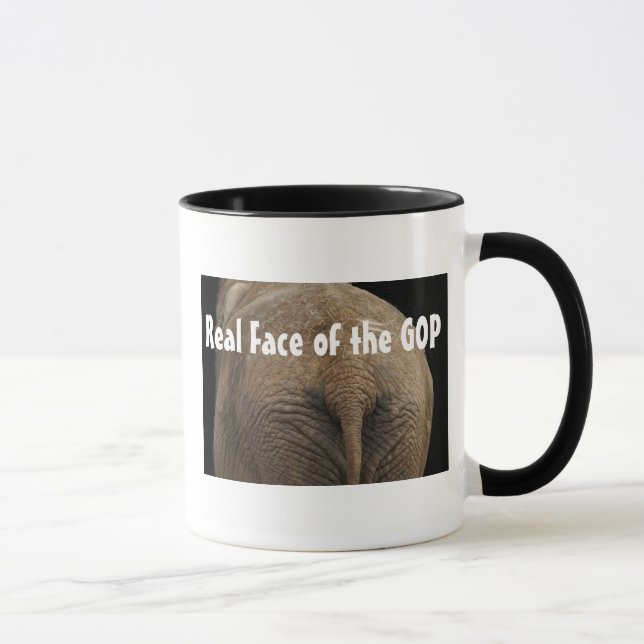 Cara real Do GOP - caneca do anti republicano (Direita)
