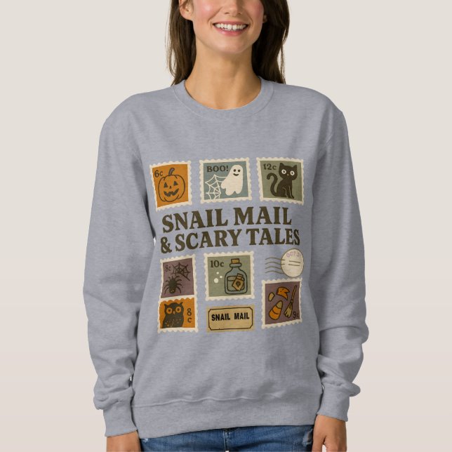 Caracóis e Contos Assustadores Camisa De Halloween (Frente)