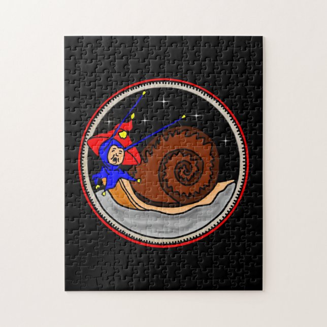 Caracol De Alienígena Estranho Na Quebra-cabeça Da (Vertical)