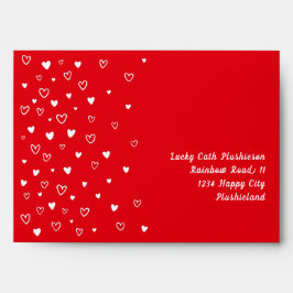 Caracol Personalizado Kawaii Cute Red Hearts
