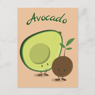 Caracteres Avocado Cartão postal