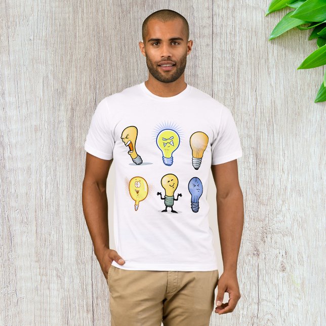 Caracteres Lâmpadas Mens T-Shirt (Criador carregado)