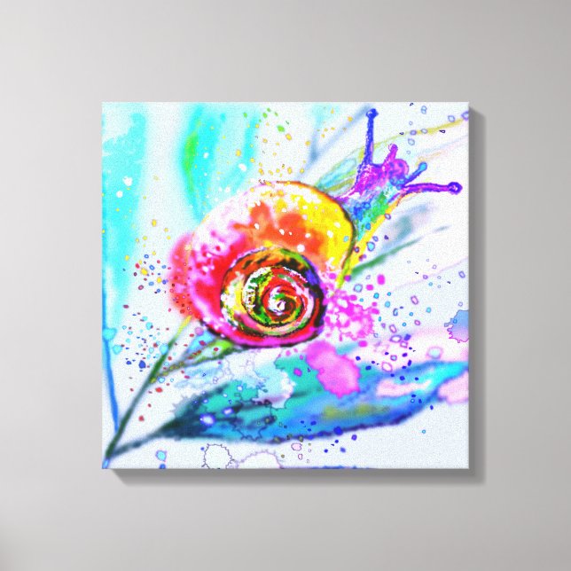 Caramujo de Cores Lindas Impressão em Tela - Pintu (Frente)