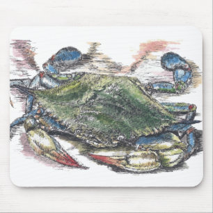 Caranguejo azul Mousepad
