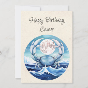 Caranguejo-cancer Zodiac Watercolor Placa-Plana de