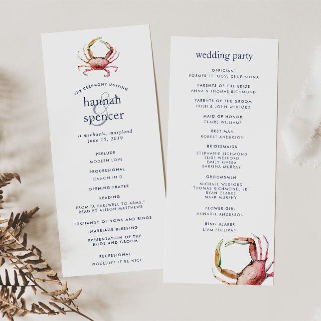 Caranguejo Vermelho | Programa de Cerimônia de Cas (Criador carregado)