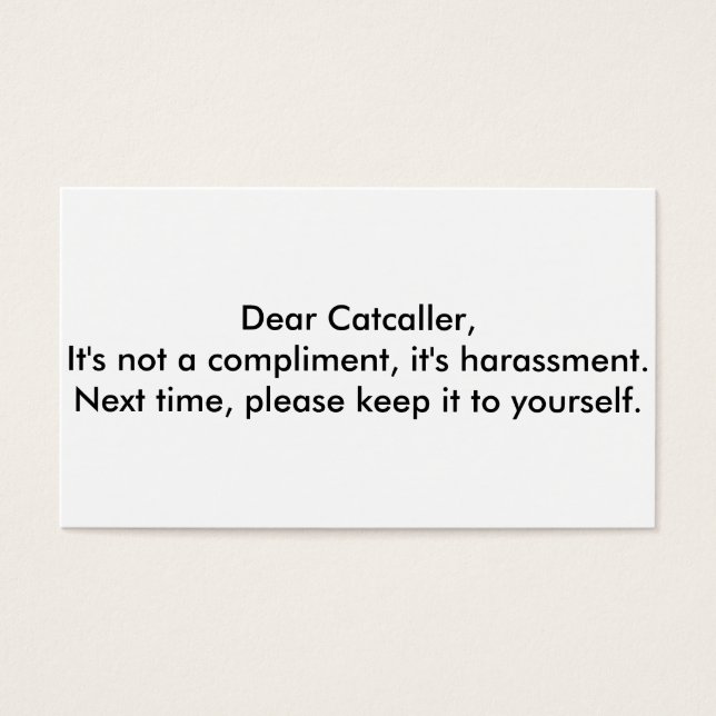 Caras catcaller (Frente)