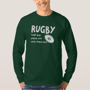 Caras de Rugby Humor Tough e T-Shirt Odd Balls
