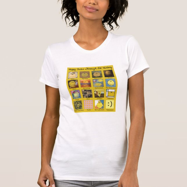 caras felizes através da camisa da história de (Frente)