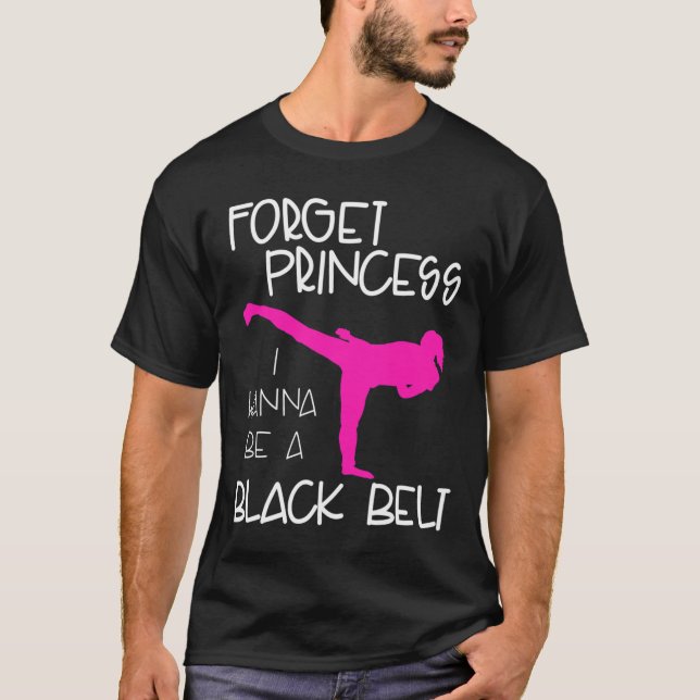 Carateiro Engraçado Camisa Negra Belt Artes Marcia (Frente)