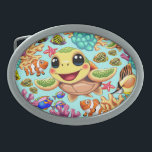 Caráter Feliz e Bonito da Tartaruga do Mar<br><div class="desc">Tartaruga marinha e feliz Personagem de desenho animado de animais do mar do bebê nadando no submarino do verão,  peixes tropicais cercados e vetor de corais Ilustração de direitos autorais BluedarkArt The ChameleonArt.</div>