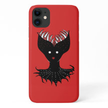 Caráter Gótico Escuro Da Menina Demônio Com Dentes