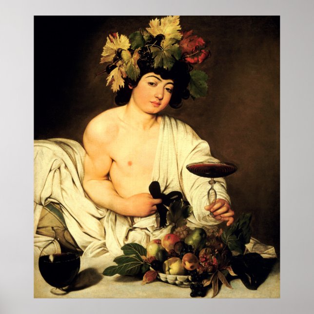 Caravaggio Bacchus Poster (Frente)
