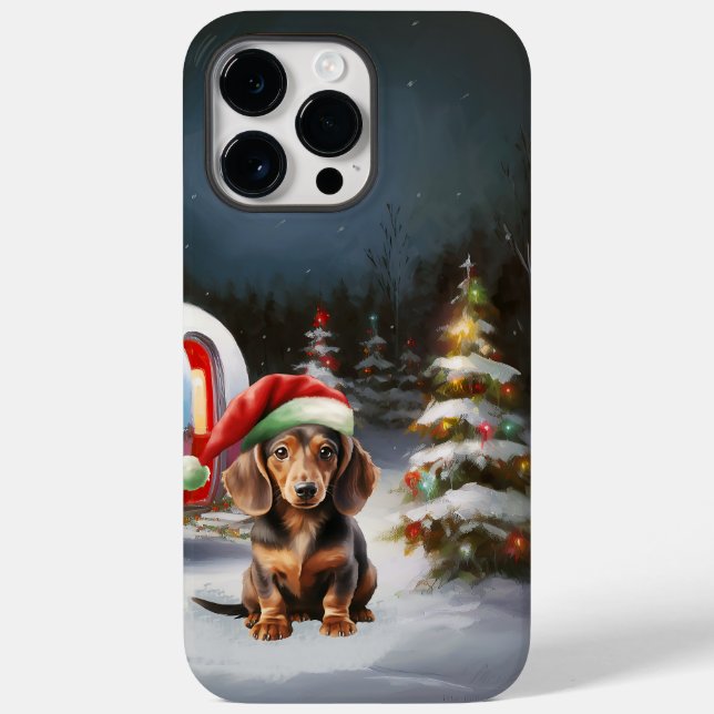 Caravana de Inverno do Dachshund Aventura de Natal (Verso)