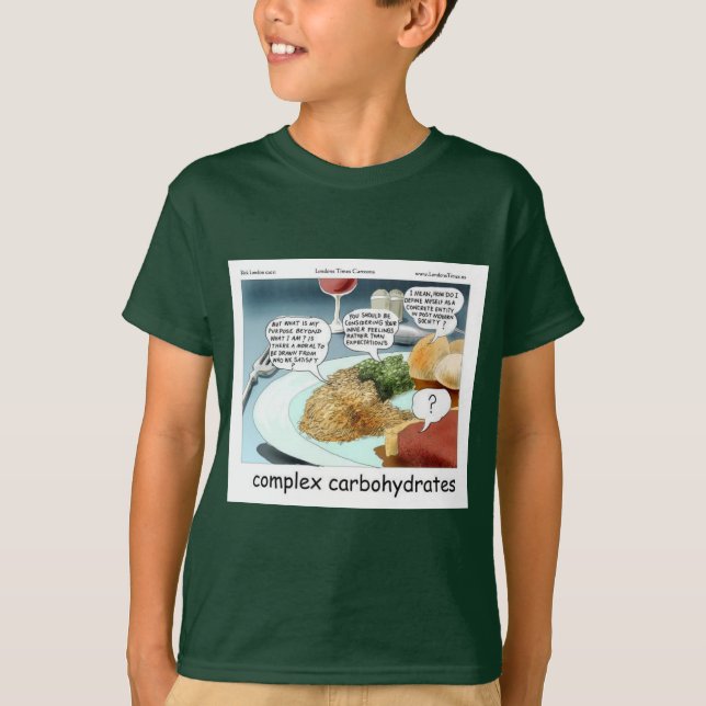Carbs Complexos Filosofia Divertida Camiseta de Co (Frente)