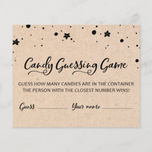 CARD Quantas Candies no Jogo do Chá de fraldas Jar