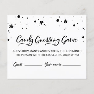 CARD Quantas Candies no Jogo do Chá de fraldas Jar