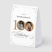 Cardápio da Festa de Aniversário de 100 anos Perso