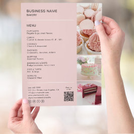 Cardápio da Padaria Rosa com Fotos e Código QR