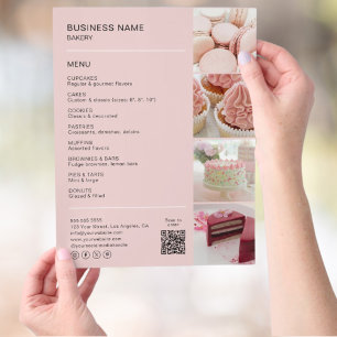 Cardápio da Padaria Rosa com Fotos e Código QR