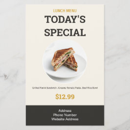 Cardápio de Almoço Especial Premium de Hoje