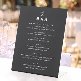 Cardápio de Bar de Casamento Clássico Chic Minimal