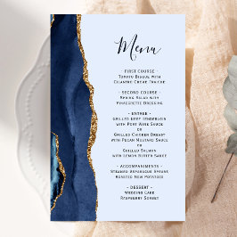 Cardápio de Casamento Alto Orçamento Azul Naval Ág