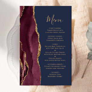 Cardápio de Casamento Alto Orçamento Burgundy Dour