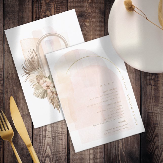 Cardápio de Casamento Boho Oasis ID959 (Criador carregado)