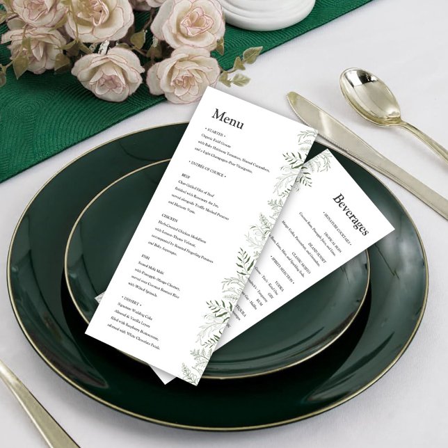 Cardápio de Casamento com Bebidas de Verdura Botân (Criador carregado)