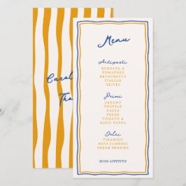 cardápio de casamento doodle caprichoso italiano